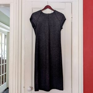 Lux Gray Wool Midi Dress w/ Leg Slits EU Size 36 US 4-6 Small Minimalist Chic